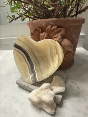 Zebra Onyx Heart Bowl
